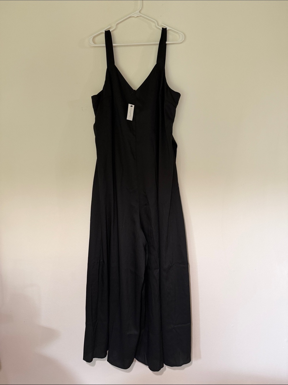 Banana Republic Black V-Neck Wide Leg Jumpsuit with Straps